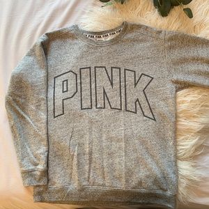 Victoria Secret Pink Grey Crew Sweatshirt
